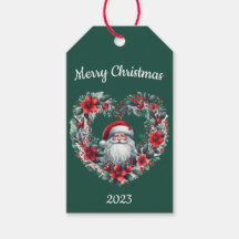 Frota Floral em forma de coração - Papai Noel de N