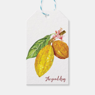 Etiqueta Para Presente Fruta de chocolate de aquarela