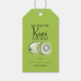 Etiqueta Para Presente Fruta engraçada Pun Kiwi Namorados doado com dicas