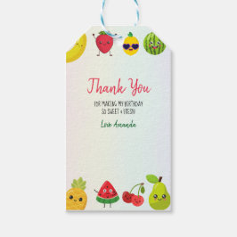 Etiqueta Para Presente Frutas Bonitas Obrigado Festa de aniversário Kids