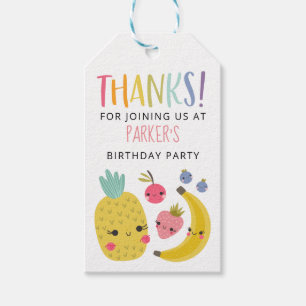 Etiqueta Para Presente Frutti Festa de aniversário Obrigado