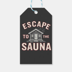 Etiqueta Para Presente Fuga aos amantes Sauna Funny Spa Day Sauna