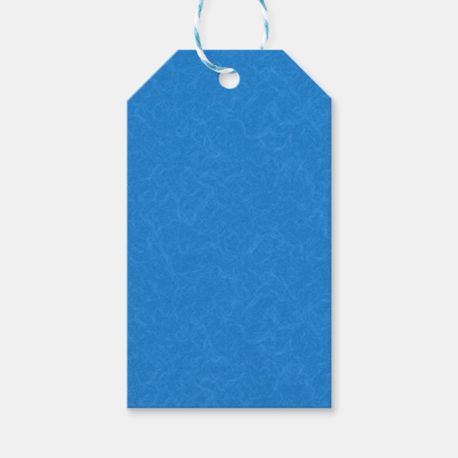 Etiqueta Para Presente fundo azul calmo e sereno com padrão giratório (Frente)