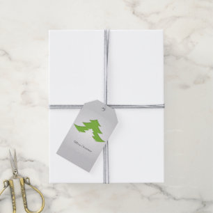 Etiqueta Para Presente Fundo das cinzas com árvore de Natal