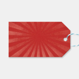 Etiqueta Para Presente Fundo Red Sunburst – Textura Retro Vintage