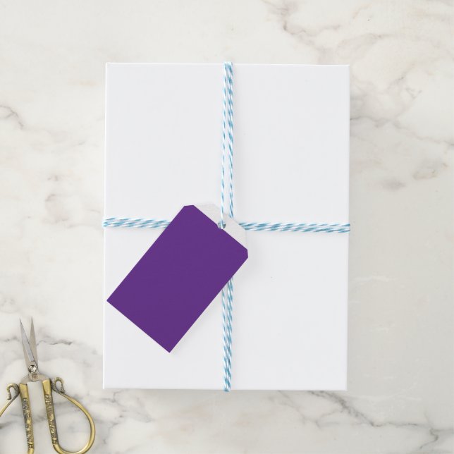 Etiqueta Para Presente fundo roxo com borda branca (Com cordão)