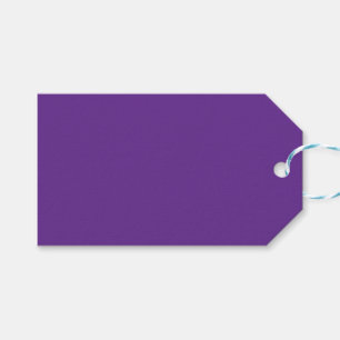 Etiqueta Para Presente Fundo roxo sólido com um centavo quadrado branco