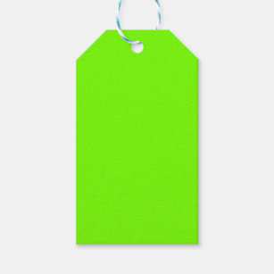 Etiqueta Para Presente fundo verde fluorescente de cor sólida