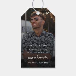 Etiqueta Para Presente Funeral Memorial Seeds | Moderno Não me esqueça