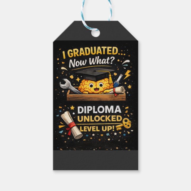 Etiqueta Para Presente Funny Graduation Shirt – I Graduated Now What (Frente)