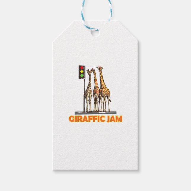 Etiqueta Para Presente Funny Pun Giraffe Jam (Frente)
