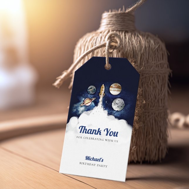 Etiqueta Para Presente Galáxia de Planetas Fogueiros do Exterior (Criador carregado)