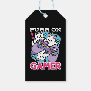 Etiqueta Para Presente Gamer Design - Purr On Gamer Joystick Art