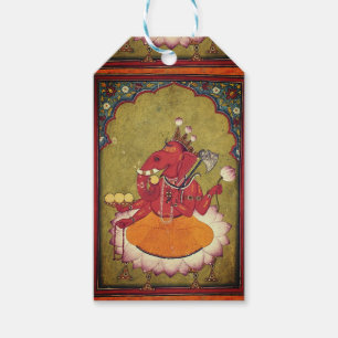 Etiqueta Para Presente Ganesha prestes a jogar seu lótus