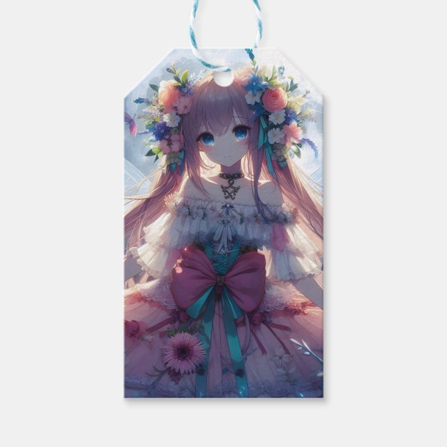 Etiqueta Para Presente Garota Anime Flor Lua Fada (Frente)