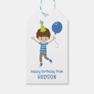 Etiqueta Para Presente Garoto de Aniversário Personalizado Bonito
