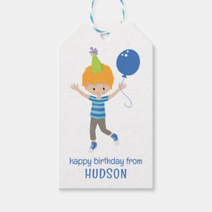 Etiqueta Para Presente Garoto de Aniversário Personalizado Bonito