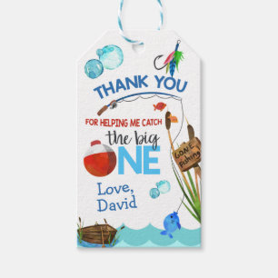 Etiqueta Para Presente Garoto De Pesca Aniversário Obrigado Tag Gift Big