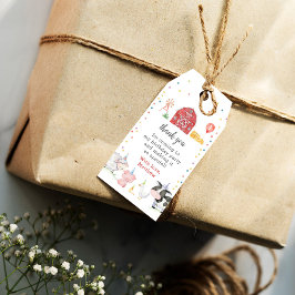 Etiqueta Para Presente Garotos Fazendeiros Red Barnyard Aniversário com E