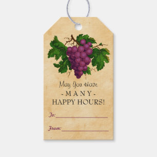 Etiqueta Para Presente Garrafa personalizada favor do presente das uvas