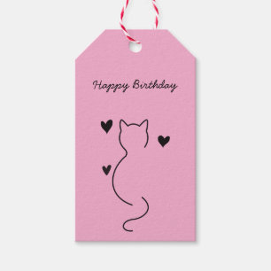 Etiqueta Para Presente gatinho fofo diz: parabéns.