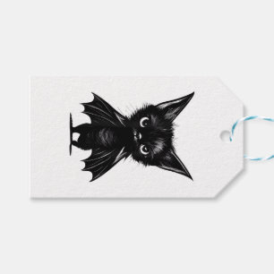 Etiqueta Para Presente Gatinho Preto, Grumpy, Do Dia Das Bruxas