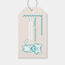 Gatinho Teal de Namorados Feliz