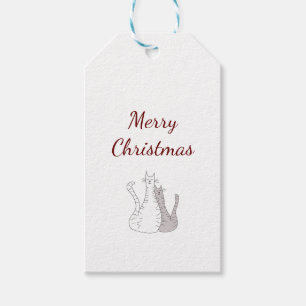 Etiqueta Para Presente Gatinhos de Natal de Gatos Cortos - Script Elegant