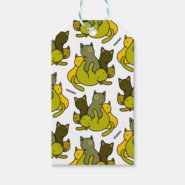 Etiqueta Para Presente Gatinhos de oliveira (Frente)