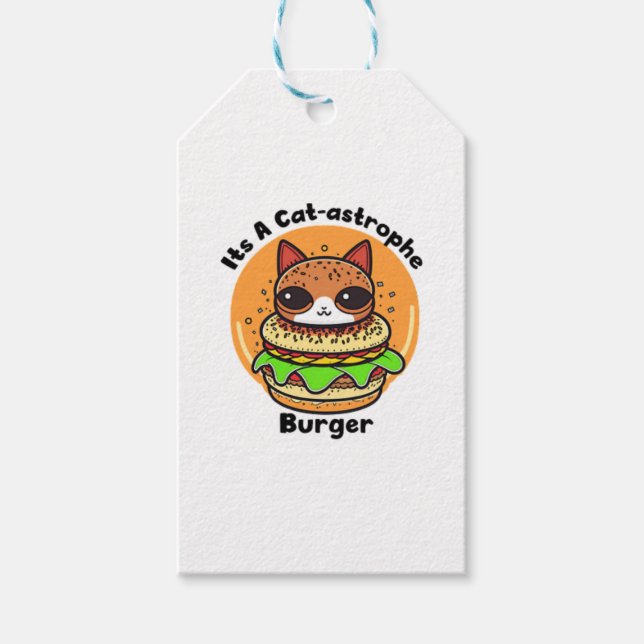 Etiqueta Para Presente Gato Burger 1 (Frente)