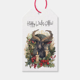 Etiqueta Para Presente Gato Clássico Yule