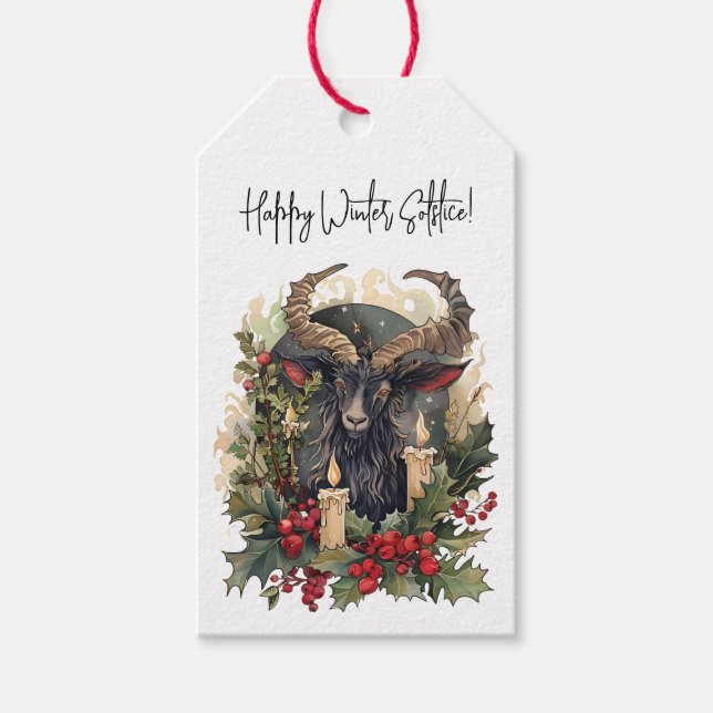 Etiqueta Para Presente Gato Clássico Yule (Frente)