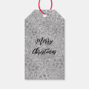 Etiqueta Para Presente Gato de Cinza-de-erva-de-prata