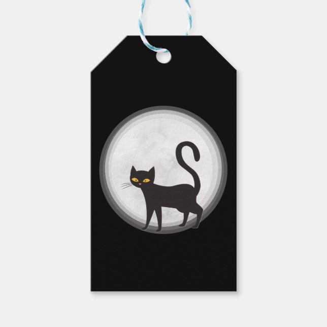 Etiqueta Para Presente gato de halloween (Frente)