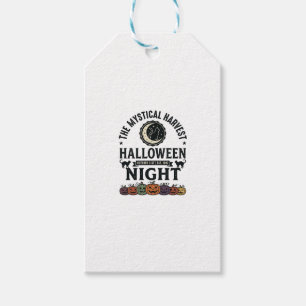Etiqueta Para Presente Gato de Halloween Gatos Pretos Abóboras Vintage En