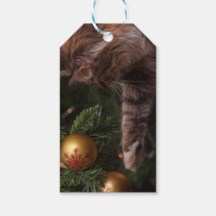 Etiqueta Para Presente Gato de Natal