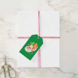 Etiqueta Para Presente Gato de Natal com uma etiqueta de presente de calç