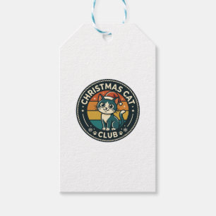 Etiqueta Para Presente Gato de Natal Design de Gatinho Fofo - Clube do Ga