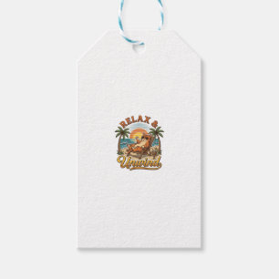Etiqueta Para Presente Gato de Praia Relax & Desestresse Design de Gravur