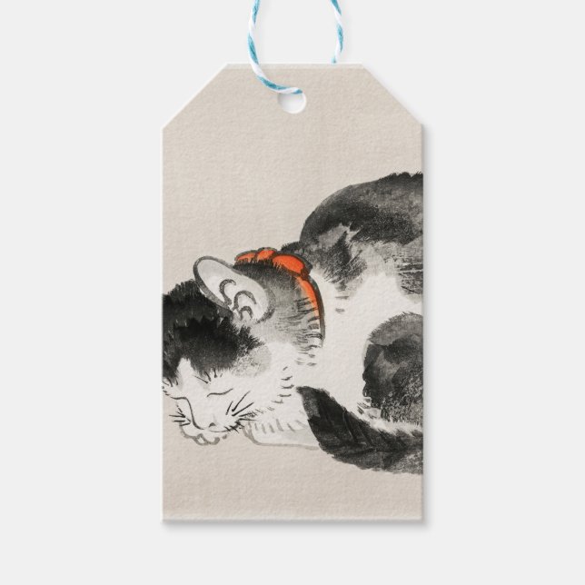 Etiqueta Para Presente Gato Dormindo (Frente)