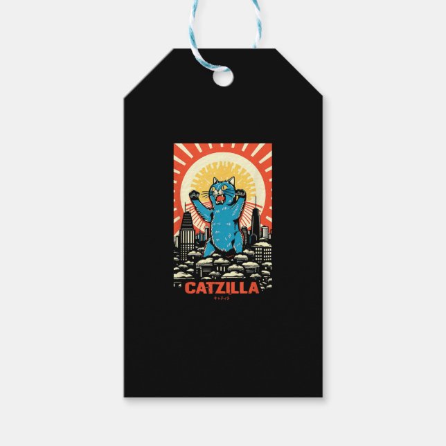 Etiqueta Para Presente Gato Engraçado (Frente)