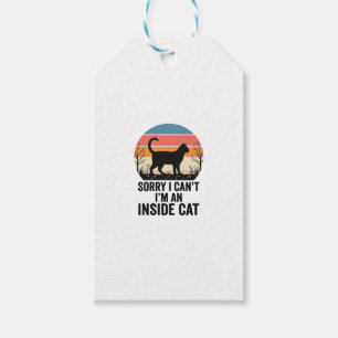 Etiqueta Para Presente Gato engraçado por dentro Design de amante de gato