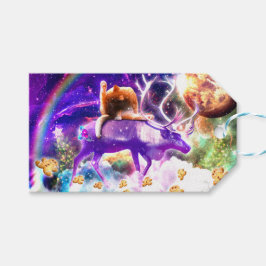 Etiqueta Para Presente Gato espacial lamber-se a si próprio