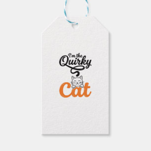 Etiqueta Para Presente Gato Excêntrico Gravação Vintage Design Amante de 