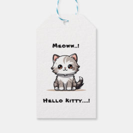 Etiqueta Para Presente Gato Fofo Engraçado Natal Humor
