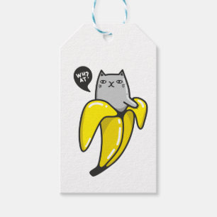 Etiqueta Para Presente Gato na banana