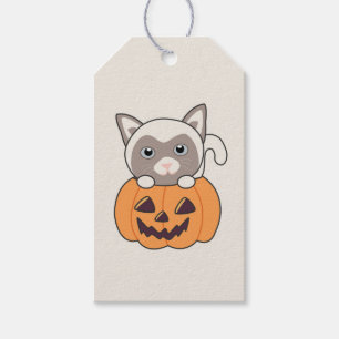 Etiqueta Para Presente Gato Na Pumpkin Gats Doces Feliz Halloween Tag