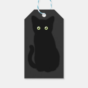 Etiqueta Para Presente Gato negro, gatinho fofo, diversão espetacular