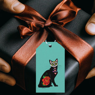 Etiqueta Para Presente Gato Preto do Câncer