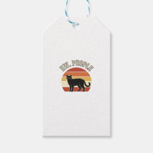 Etiqueta Para Presente Gato Preto Engraçado Ew Pessoas Design Vintage Ret